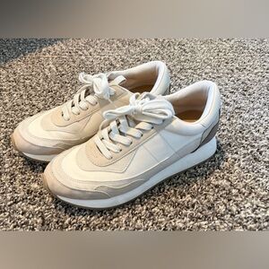 Women's Cream and Tan Sneakers